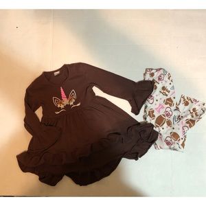 GIRLS UNICORN FOOTBALL OUTFIT